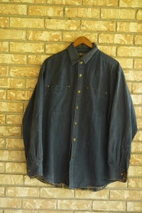 Coleman Outdoors Blue Flannel Lined Canvas Work Button Down Men’s Shirt Large - Picture 1 of 6
