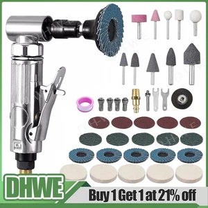 90° 1/4" Right Angle Grinder Polisher Air Die Grinder Sander Kit Grinding - Picture 1 of 22