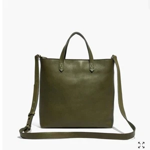 Madewell The Zip-Top Transport Crossbody in Muted Olive Leather Purse - Bild 1 von 11