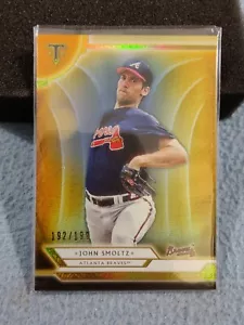 2018 TOPPS TRIPLE THREADS AMBER JOHN SMOLTZ #100 192/199 ATLANTA BRAVES - Picture 1 of 2