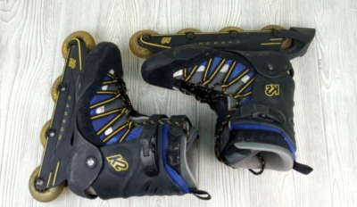 K2 Flight 76-M Men's Inline Skates Roller Blades Size 10 Blue Black Lace Up - Bild 1 von 4