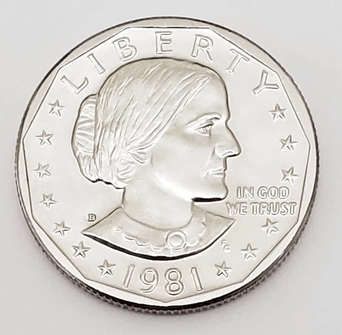 1981 S Susan B. Anthony (SBA) Dollar Coin   **FREE SHIPPING** Cover