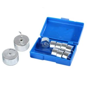 with Case Chrome-Plated Hook Weight Metal Slotted Weights General Science - Bild 1 von 10