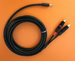 Cable Mogami de 1 FT-25 FT 3,5 mm trs a Neutrik doble micrófono de sonido de audio equilibrado RCA - Imagen 1 de 1