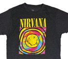NWOT Licensed Nirvana Smiley Logo, Short Sleeve, Unisex XL Black T-shirt