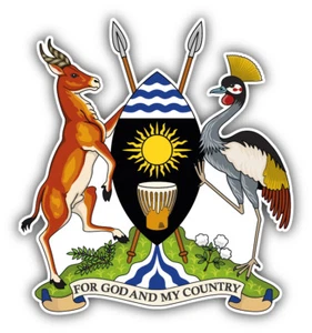 Calcomanía adhesiva para parachoques de coche escudo de armas de Uganda - 9"", 12"" o 14"" - Imagen 1 de 1