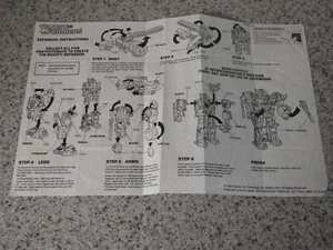 TRANSFORMERS G1 DEFENSOR: INSTRUCTIONS Manual Sheet Only - Picture 1 of 1