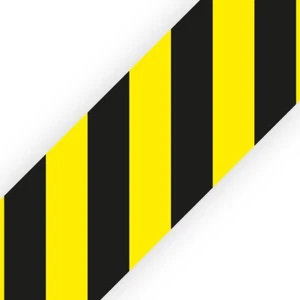 Hazard Stripes - Bedroom Wall Border - Eco Friendly 1.3m Self Adhesive Strips - Picture 1 of 3