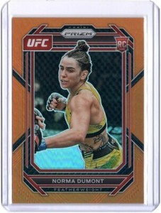 2023 Prizm UFC Norma Dumont RC Card Rookie Orange Prizm /99