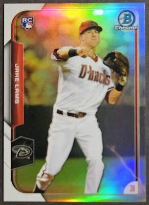 2015 Bowman Chrome Refractor #168 Jake Lamb RC Arizona Diamondbacks SP /499 - Image 1 of 2