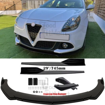 For Alfa Romeo Giulietta 147/159/156 Giulia Stelvio Front & Rear Lip Side Skirts - image 1 of 4