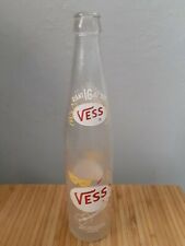 Vess Soda clear glass Bottle Whistle & Vess Beverages St. Louis MO 1962 16 oz 