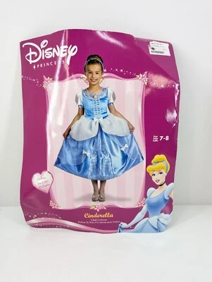 Fantasia infantil princesa Cinderela Disney Halloween tamanho 7-8 por Disguise Inc - Imagem 1 de 4
