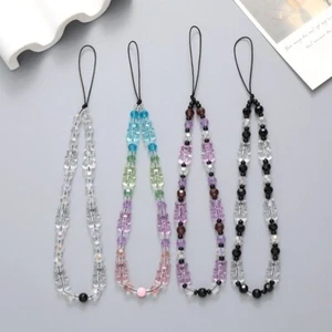 Acrylic Beaded Bear Phone Pendant Acrylic Cellphone Wrist Strap Girl/Lady - Zdjęcie 1 z 13