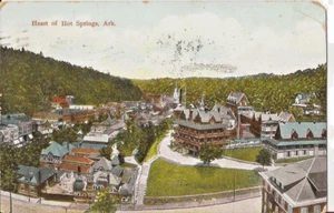Postcard AR Hot Springs Arkansas Aerial View Vintage c. 1910 C1 - Picture 1 of 2