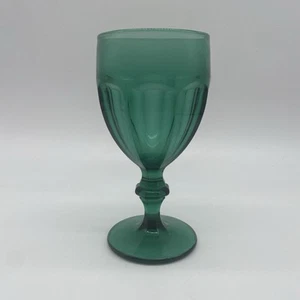 Vintage Duratuff Green Glass Goblet Mid Century Modern - Picture 1 of 5
