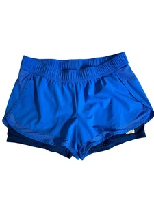 AVIA Blue Athletic Active Running Walking Summer Lined Shorts Women’s L 12-14 - Picture 1 of 6