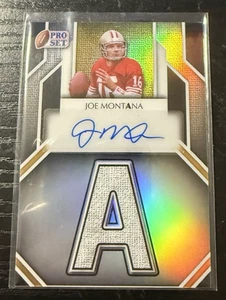 2025 Pro Set Metal Surname Signatures Silver Prismatic Auto 1/25 Joe Montana - Picture 1 of 3