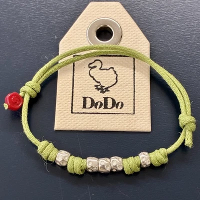 Dodo Pomellato Bracciale Verde Granelli Argento Sigillo Rosso 100Originale Unise - Immagine 1 di 4
