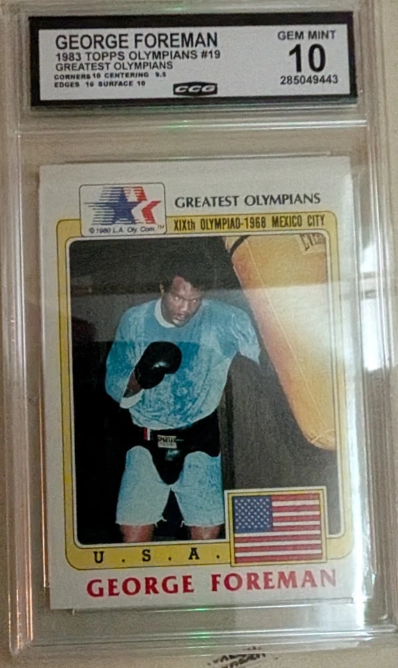 1983 Topps George Foreman Greatest Olympians #19  Gem Mint 10 - Image 1 of 2