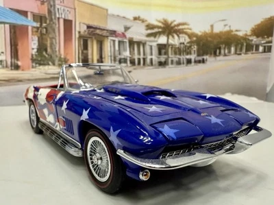 Franklin Mint 1967 Corvette L88 Кабриолет Звездные Полоски РЕДКИЙ LE 1:24 В комплекте - Изображение 1 из 4