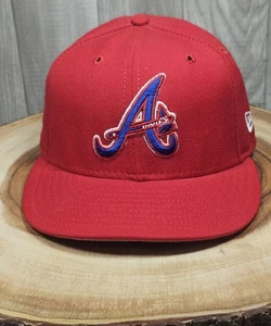 Atlanta Braves New Era 59Fifty Fitted Hat Cap Size 7 1/8 MLB Alternate Colors - Picture 1 of 7