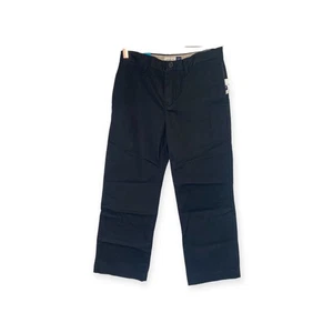 Gap Kids Boys Black Easy Fit 100% Cotton Khaki Dress Pants Size 8 Husky - Picture 1 of 9