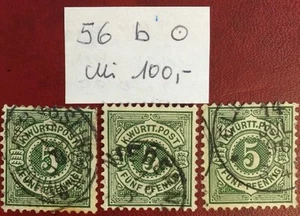 3 sellos raros Württemberg n.o 56b sellados Michel valor de catálogo 100,- € - Imagen 1 de 3