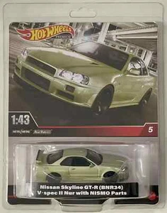 Hot Wheels 1:43 Nissan Skyline GT-R BNR34 V-spec II With Nismo Parts - Picture 1 of 2