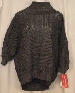Womens Size 2X Sweater CATHY DANIELS Black Cowl Neck Light Weight Pullover NEW - Picture 1 of 3