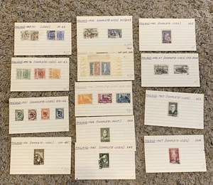 1889-1947 FINLAND STAMP LOT ON INDEX CARDS MINT, USED, OVERPRINTS AND MORE - Picture 1 of 9