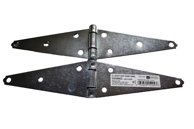 Lot of 15 Hinges 6" Strap Hinge Heavy Duty Zinc Plated Barn Gate 15Pack - Image 1 of 4