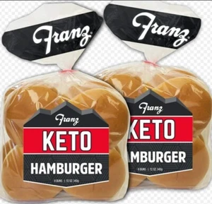 Bollos de hamburguesa Franz Keto 16 unidades (dos paquetes de 8 bollos) NUEVOS - Imagen 1 de 2