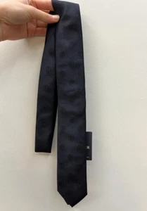 Cravatta Originale Cartier Colore Blu Marino - Original Cartier Blue Navy Tie - Picture 1 of 5