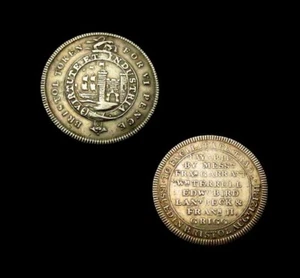 Ficha de seis peniques X220: 1811 Geoege III Silver Bristol (Somerset) - Barco y castillo - Imagen 1 de 1