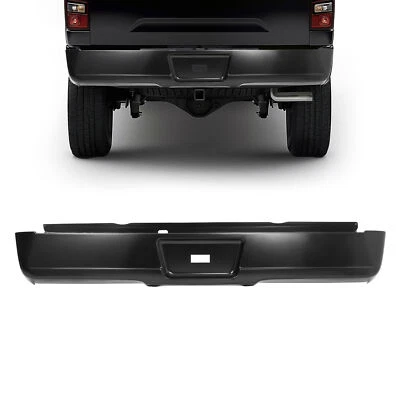 Black Steel Rear Bumper Roll Pan For Nissan Titan Regular Bed Truck 2004-2015 - Image 1 of 4