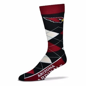 Arizona Cardinals Socks Argyle Unisex Crew Cut - One Size Fits Most - Picture 1 of 2