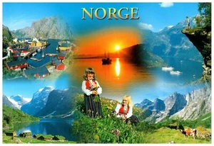 Norge (Norway) Multiview Postcard - Picture 1 of 2