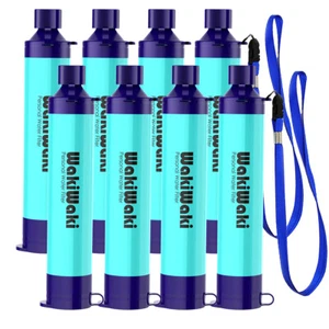 Filtro de agua portátil estilo paja 4 etapas supervivencia/preparación/emergencia/inundación, 8P - Imagen 1 de 7