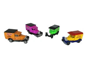 FOUR VTG "1979" KELLOGS FORD "MODEL- A" DIE CAST TRUCK COLLECTIBLE 1/64 SCALE - Picture 1 of 20