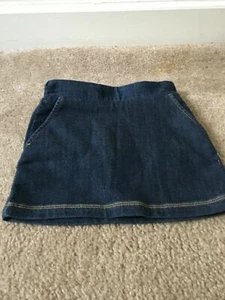 Lands' End Girls Denim Skort Skirt with Attached Under Shorts Size S Blue - Picture 1 of 10