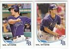 WIL MEYERS 2013 TOPPS (2 CARD ROOKIE LOT) TAMPA BAY RAYS - FREE SHIPPING
