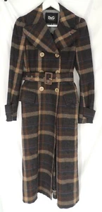 Dolce & Gabbana Wool Tartan Trench Coat EU 40 - Picture 1 of 10
