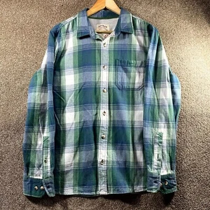 Fat Face Flannel Shirt Men's Medium Multicolor Plaid Logo Long Sleeve Button-Up - Picture 1 of 11