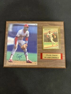 Ozzie Smith HOF Auto Signed  Autographed 8x10  Photo Plaque Cardinals Padres - Image 1 of 3