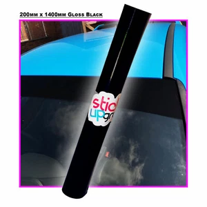 Gloss Black - Car Vinyl Wrap Sun Strip - Fits All Makes and Models - Easy Apply - Picture 1 of 1