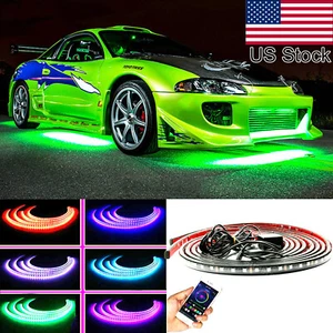 RGB APP Control Chassis JDM Underbody Underglow Lamp Neon LED Atmosphere Light - Picture 1 of 11