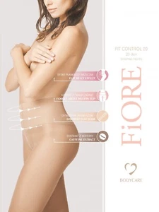 FIT CONTROL 20 DEN Tights, Belly Slimming, Caffeine Energy, Flat Seam - Picture 1 of 4