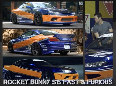 SW 1:64 Silvia S15 ROCKET BUNNY Fast & Furious Mona Lisa Diecast Model Car - Image 1 of 4