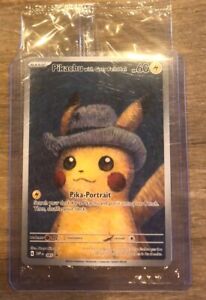 Pikachu With Grey Felt Hat 085 Promo Card Pokemon X Van Gogh Museum